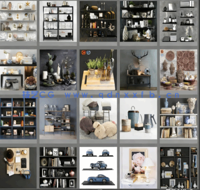 3dsky&装饰类[植物/摆设/雕塑/雕花/服装/小动物]PM管理器模型(图4)