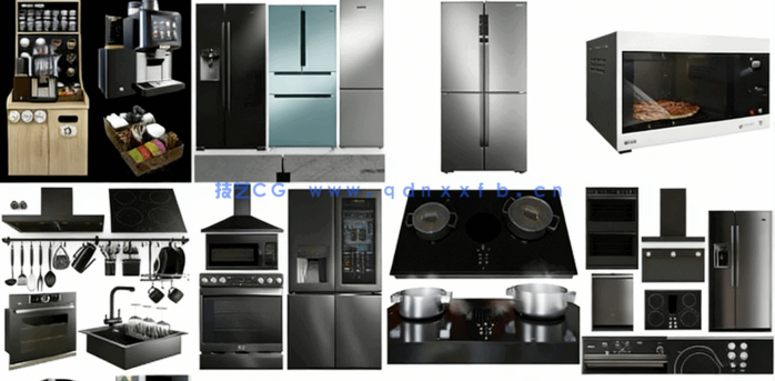 3DSKY模型餐厅厨房设备电器橱柜(图3)