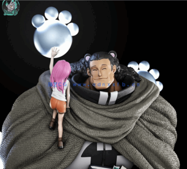 [3D打印人物] 巴索罗缪·大熊与杰妮·邦尼《海贼王》动漫角色雕刻手办3D打印(图1)