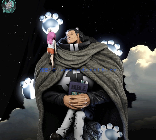 [3D打印人物] 巴索罗缪·大熊与杰妮·邦尼《海贼王》动漫角色雕刻手办3D打印(图2)