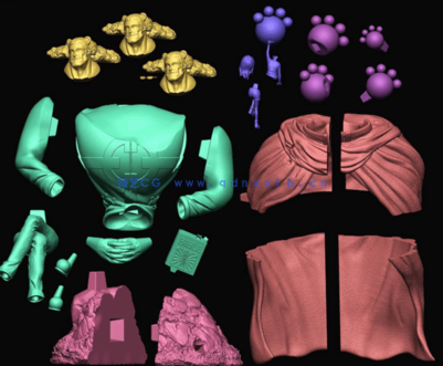 [3D打印人物] 巴索罗缪·大熊与杰妮·邦尼《海贼王》动漫角色雕刻手办3D打印(图5)