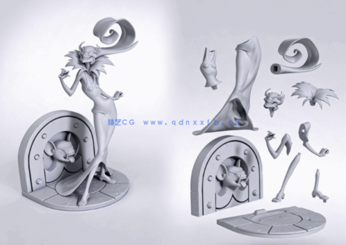 [3D打印人物] 伊兹玛Yzma《变身国王》动漫角色雕刻手办3D打印模型(图2)