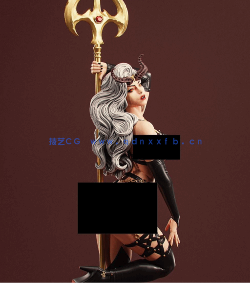 [3D打印人物] 萨塔娜Satana漫威动漫角色雕刻手办3D打印模型(图1)