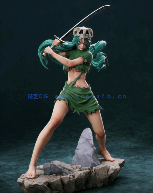 [3D打印人物] 妮莉艾露·杜·欧德修凡克Neliel《死神 境·界》动漫角色雕刻手办(图3)