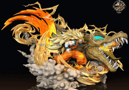 [3D打印人物] 超级赛亚人3孙悟空 龙拳爆发《怪兽8号》动漫角色雕刻手办3D(图3)