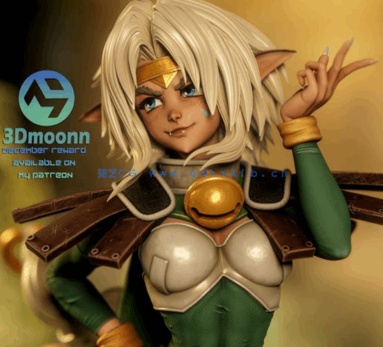 [3D打印人物] 艾莎Aisha Clan-Clan《星际牛仔 Outlaw Star宇宙浪子(图3)