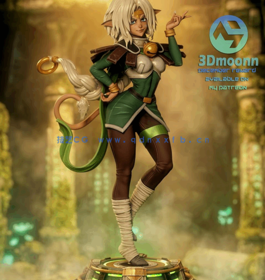 [3D打印人物] 艾莎Aisha Clan-Clan《星际牛仔 Outlaw Star宇宙浪子(图4)