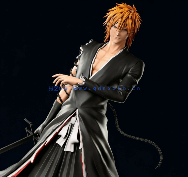 [3D打印人物] 黑崎一护Kurosaki Ichigo《死神 境界》动漫角色雕刻手办3D(图3)