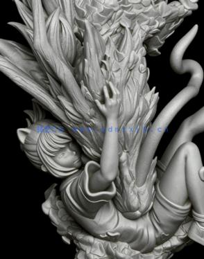 [3D打印人物] 荻野千寻Chihiro《千与千寻》动漫角色雕刻手办3D打印模型(图4)