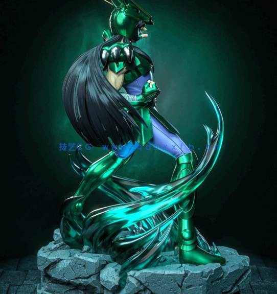 [3D打印人物] 紫龙Shiryu《圣斗士星矢》动漫角色雕刻手办3D打印模型(图3)