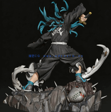 [3D打印人物] 时透无一郎Muichiro《鬼灭之刃》动漫角色雕刻手办3D打印模型(图3)