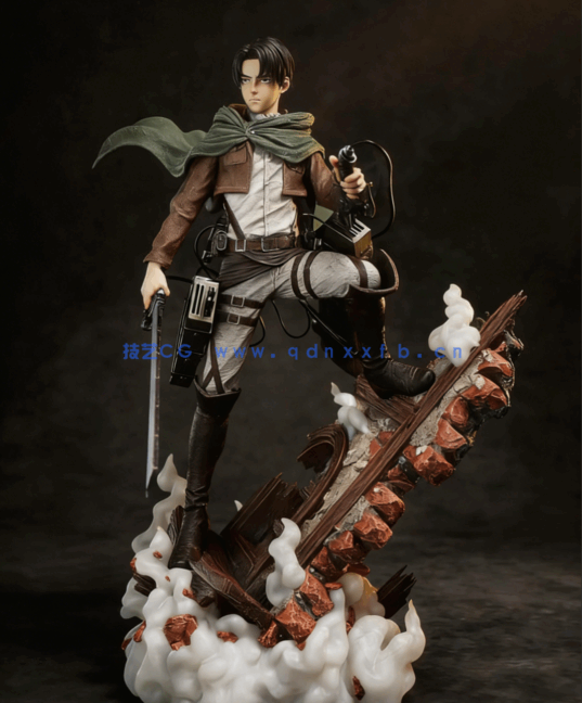[3D打印人物] 利威尔·阿克曼Levi Ackerman站姿《进击的巨人》动漫角色雕刻(图2)