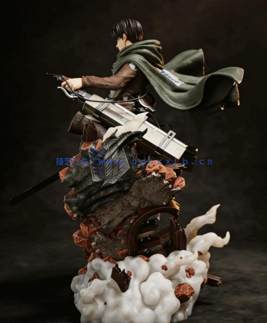 [3D打印人物] 利威尔·阿克曼Levi Ackerman站姿《进击的巨人》动漫角色雕刻(图3)