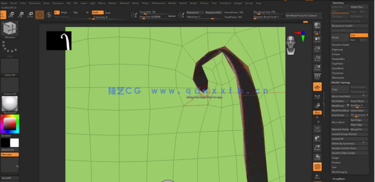 Zbrush小提琴雕刻雕塑3D打印制作视频教程 (图3)