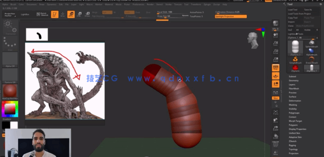  ZBrush逼真生物雕刻全面核心技术训练视频教程 (图2)