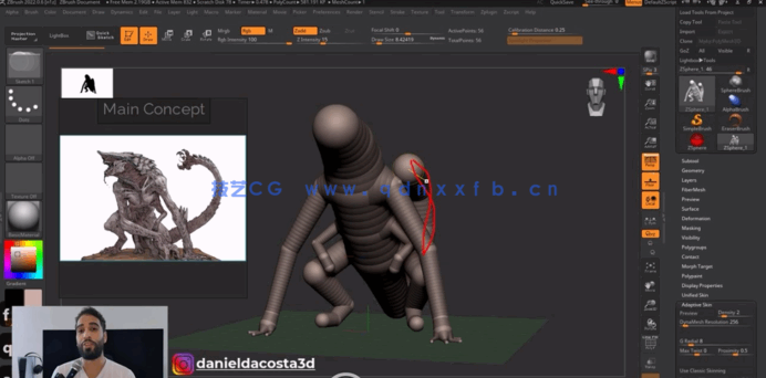  ZBrush逼真生物雕刻全面核心技术训练视频教程 (图3)