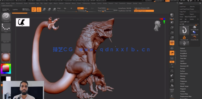  ZBrush逼真生物雕刻全面核心技术训练视频教程 (图4)
