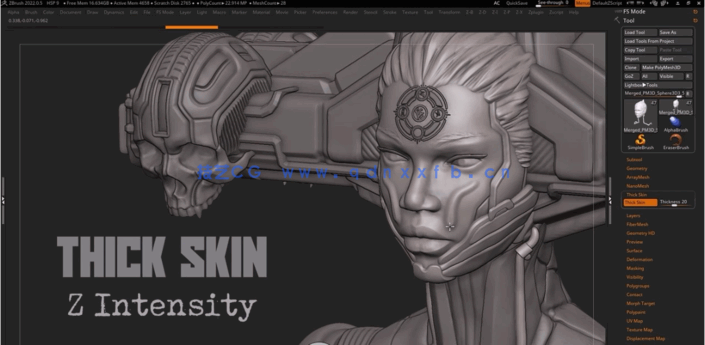  ZBrush硬表面雕刻工具与功能使用技巧视频教程(图2)