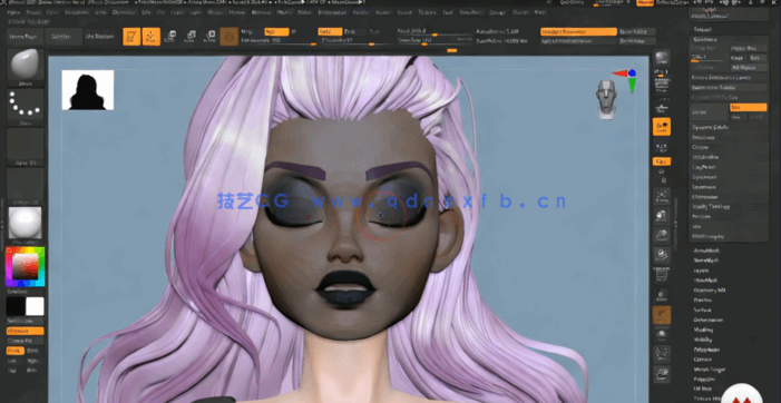ZBrush时尚女孩雕刻建模制作流程视频教程(图6)