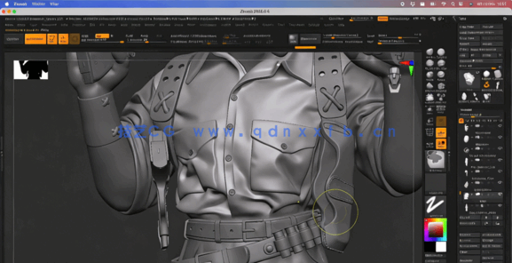 ZBrush人物角色数字雕刻3D打印模型视频教程(图5)