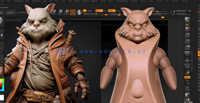ZBrush忍者兔角色完整雕刻建模制作视频教程(图3)