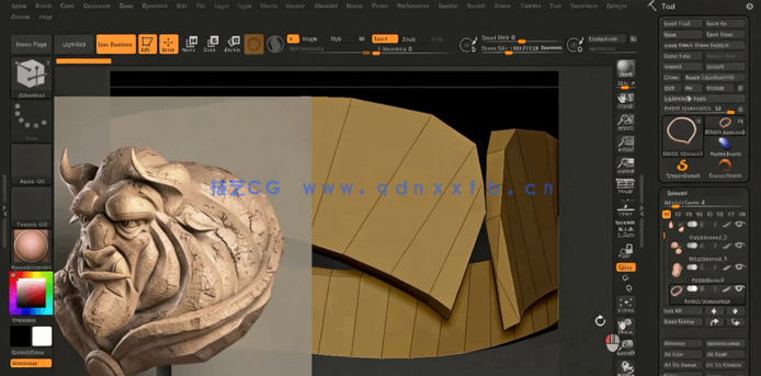 ZBrush奇幻野兽生物雕刻设计实例制作视频教程(图2)