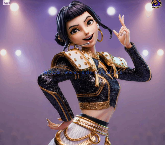 [3D打印人物] 佐伊Zoey掐腰姿势《K-Pop恶魔猎人》动画角色雕刻手办3D打印(图1)