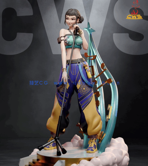 [3D打印人物] Zoey佐伊站姿《K-Pop恶魔猎人》动画角色雕刻手办3D打印模型(图3)