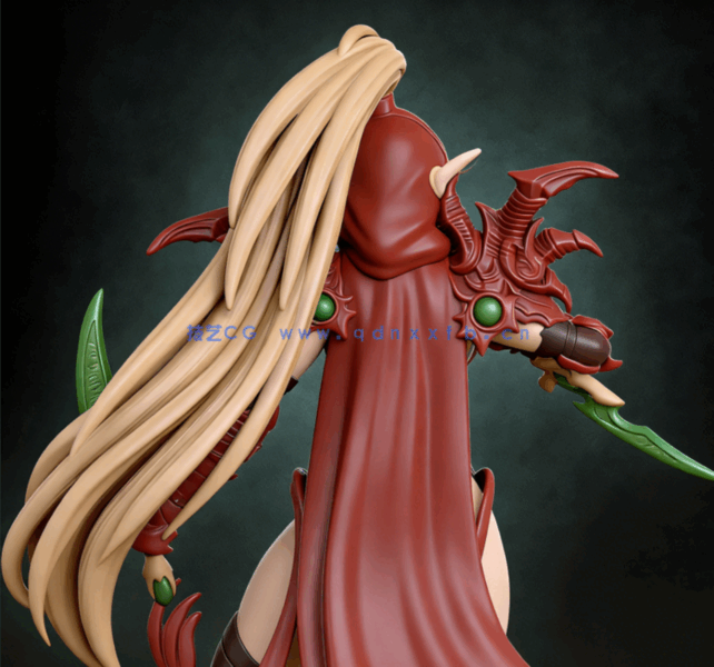 [3D打印人物] 女血精灵瓦莉拉·萨古纳尔《魔兽世界》游戏角色雕刻手办3D打印(图4)