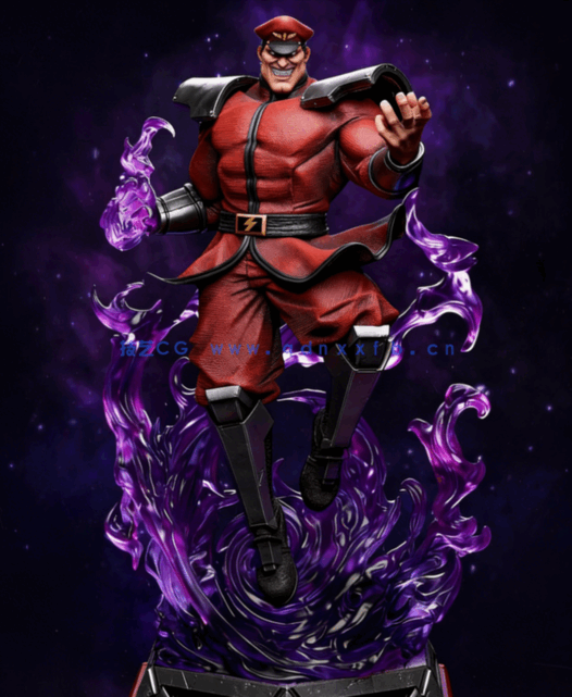 [3D打印人物] 维加Vega经典造型《街头霸王》游戏角色雕刻手办3D打印模型(图2)