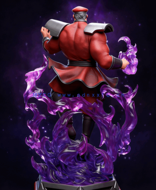 [3D打印人物] 维加Vega经典造型《街头霸王》游戏角色雕刻手办3D打印模型(图4)