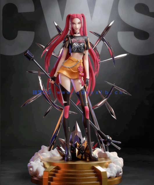 [3D打印人物] Mira站姿《K-Pop恶魔猎人》动画角色雕刻手办3D打印模型(图2)