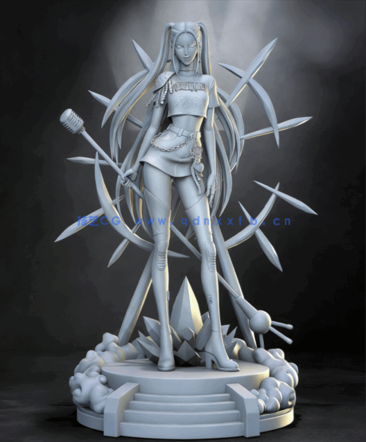 [3D打印人物] Mira站姿《K-Pop恶魔猎人》动画角色雕刻手办3D打印模型(图4)