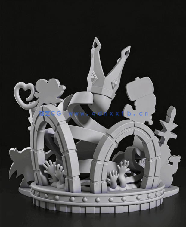 [3D打印人物] Q版马里奥Mario《纸片马力欧》游戏角色雕刻手办3D打印模型(图2)