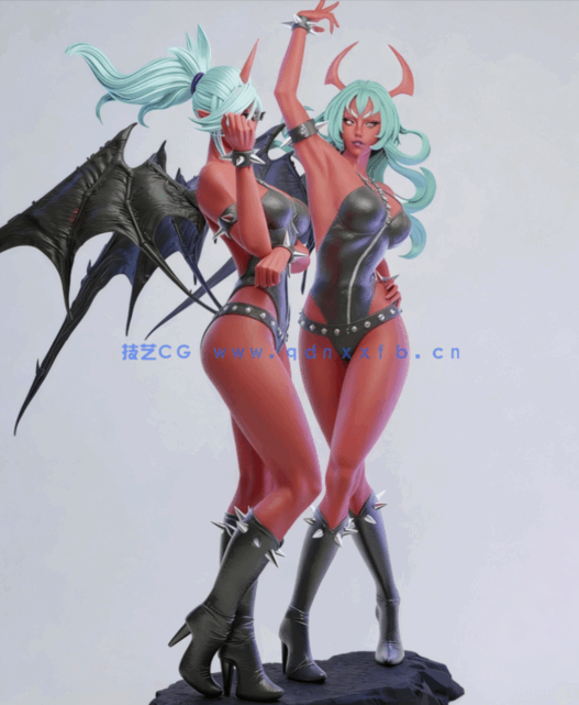 [3D打印人物] 斯卡恩蒂与尼瑟索克斯Kneesocks Scanty《吊带袜天使》动画角色雕刻手办3D打印模型(图2)