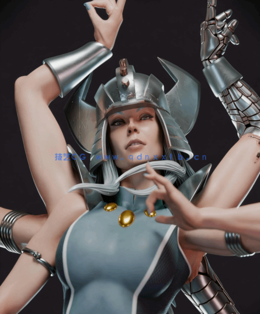 [3D打印人物] 螺旋女Spiral《X战警》漫威角色雕刻手办3D打印模型(图1)