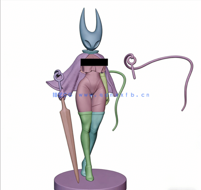 [3D打印人物] 大黄蜂Hornet女性真身造型《空洞骑士：丝之歌》游戏角色雕刻(图5)