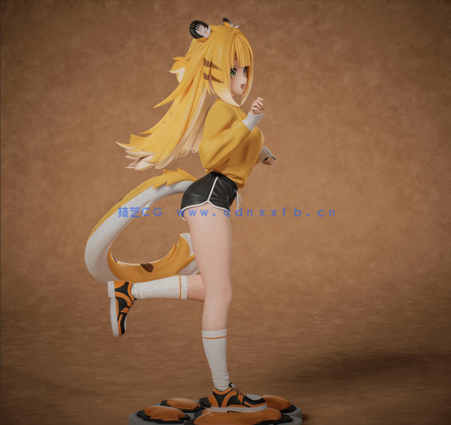 [3D打印人物] 居菲菲Ju Fufu《绝区零》游戏角色雕刻手办3D打印模型(图3)