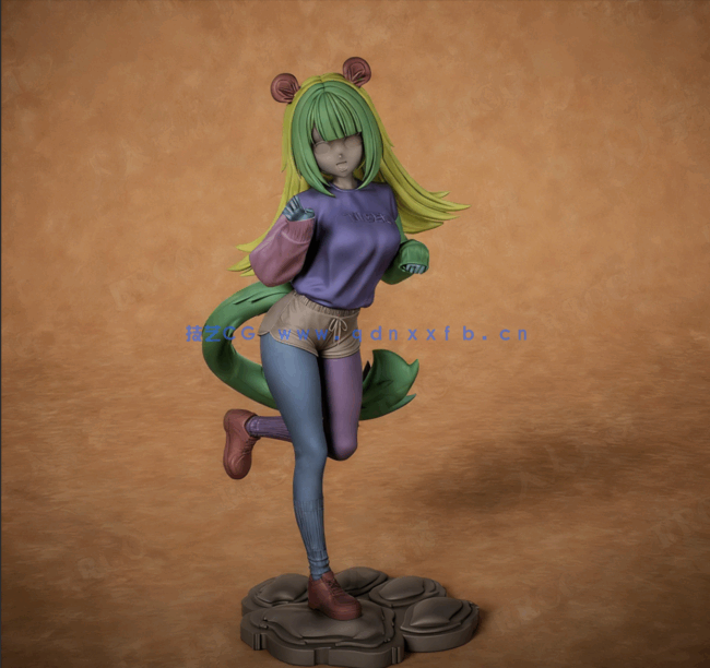 [3D打印人物] 居菲菲Ju Fufu《绝区零》游戏角色雕刻手办3D打印模型(图5)