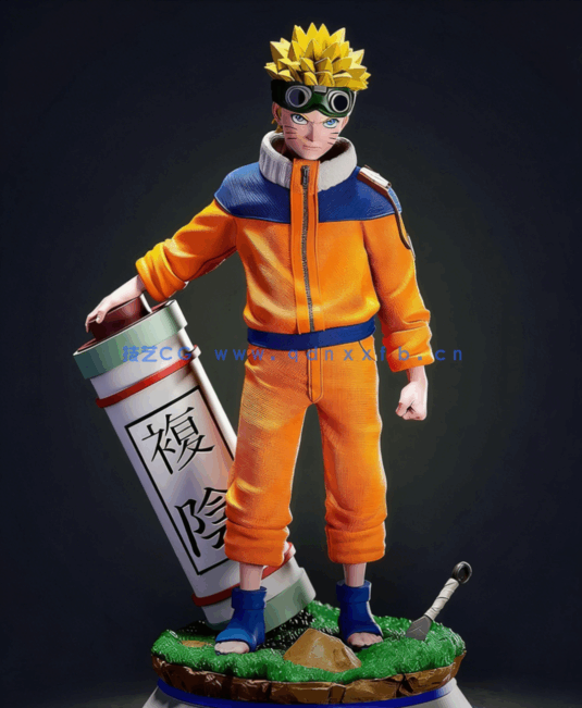 [3D打印人物] 漩涡鸣人Naruto站姿《火影忍者》动漫角色雕刻手办3D打印模(图2)