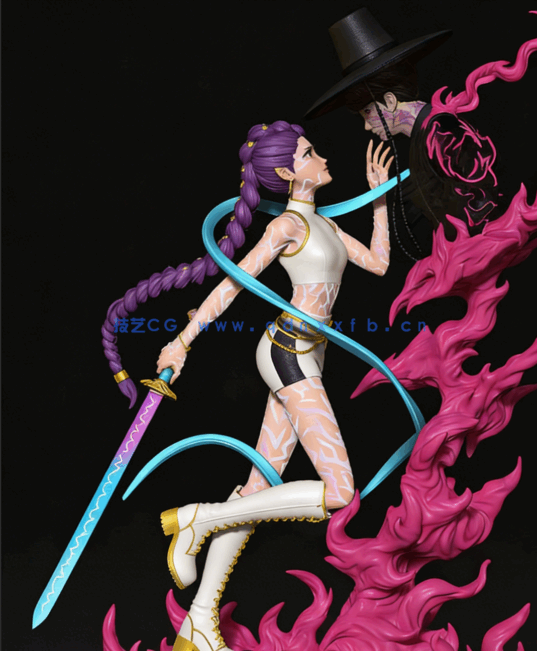 [3D打印人物] Rumi《K-Pop恶魔猎人》动画角色雕刻手办3D打印模型(图1)