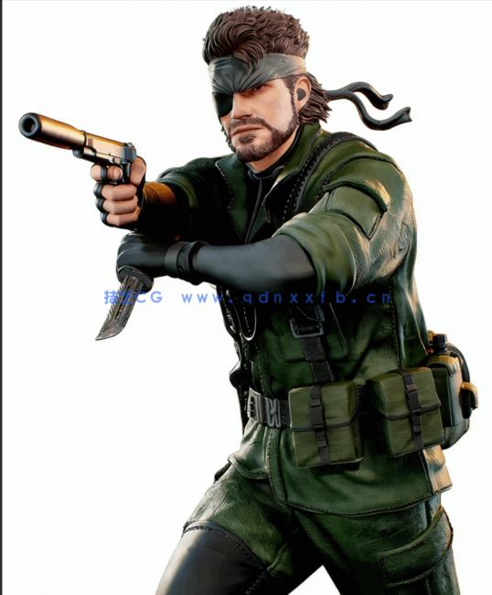 [3D打印人物] 杰克食蛇者Naked Snake《合金装备》游戏角色雕刻手办3D打印(图1)