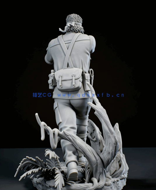 [3D打印人物] 杰克食蛇者Naked Snake《合金装备》游戏角色雕刻手办3D打印(图4)
