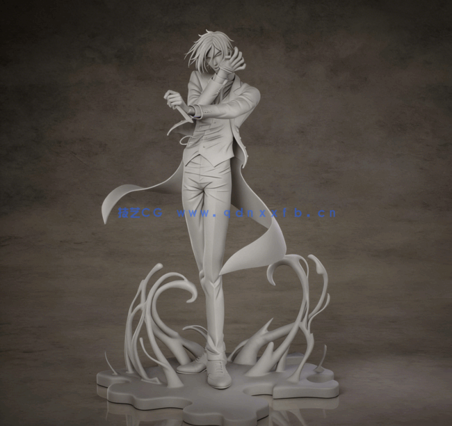 [3D打印人物] 塞巴斯蒂安·米卡利斯Sebastian Michaelis《黑执事》动漫角色雕(图2)