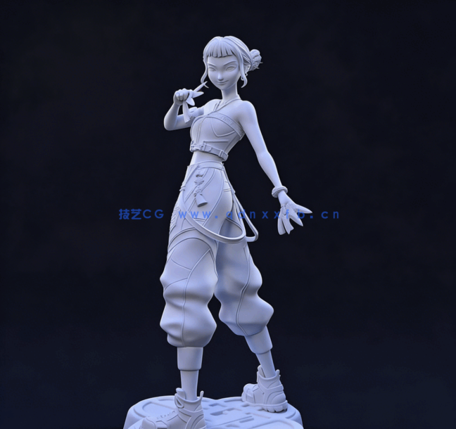 [3D打印人物] 佐伊Zoey《K-Pop恶魔猎人》动画角色雕刻手办3D打印模型(图4)