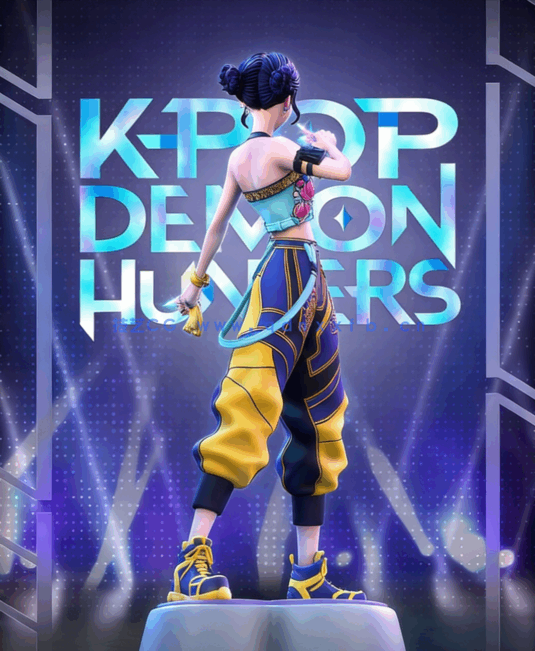 [3D打印人物] 佐伊Zoey《K-Pop恶魔猎人》动画角色雕刻手办3D打印模型(图3)