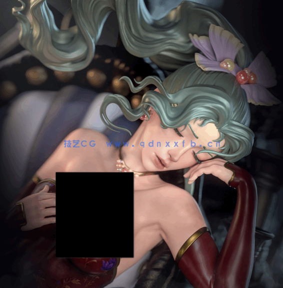 [3D打印人物] 蒂娜·布兰福德Terra Branford《最终幻想6VI》游戏角色雕刻手办(图2)