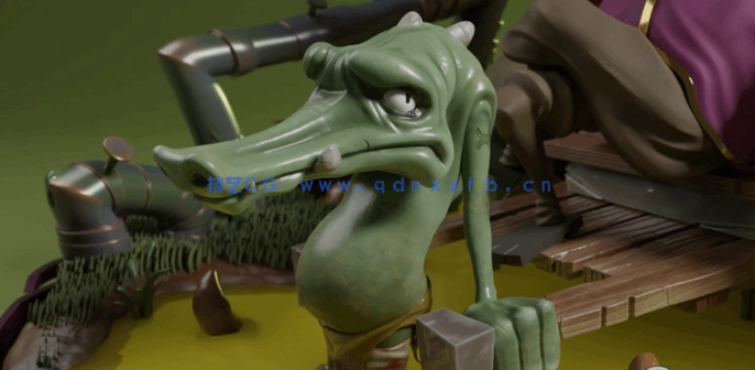 Zbrush鳄鱼人雕刻初学者入门指南视频教程(图3)