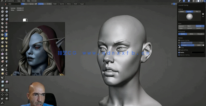 Zbrush人物头部解剖学和雕刻技术训练视频教程 (图4)