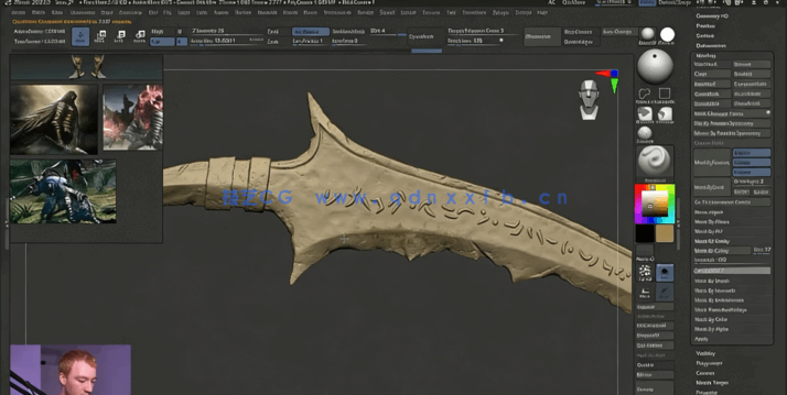 Zbrush镰刀恶魔魂类游戏角色完整雕刻制作视频教程 (图3)